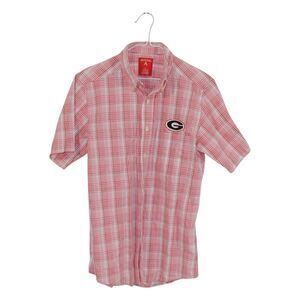 Antigua University Of Georgia Bulldogs Button Up Dress Shirt Mens size small